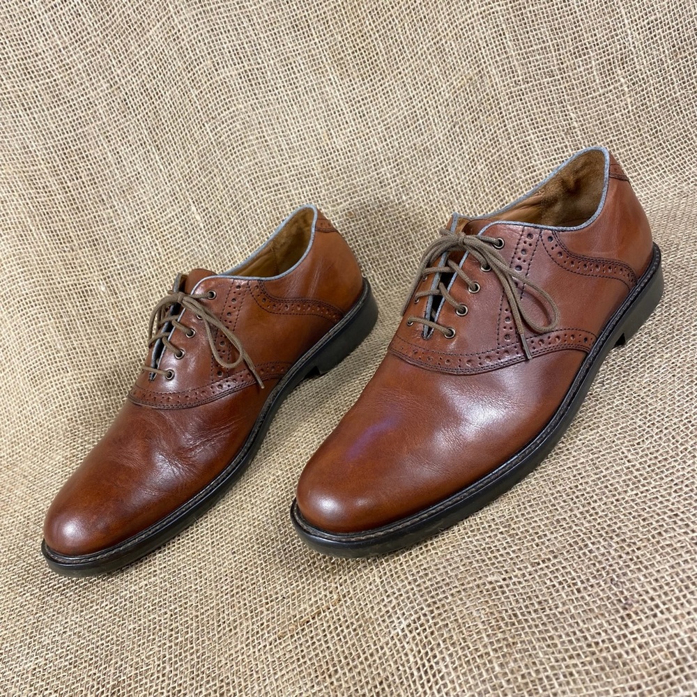 Johnston Murphy oxford‘s saddle brown dress shoe sz 12